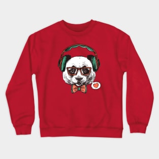 Hipster Panda Crewneck Sweatshirt